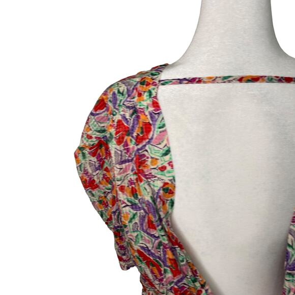 NWT ba&sh Amael colorful floral open back top - Small - Picture 11 of 13
